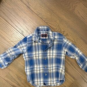 UNTUCKit Blue and White Plaid Button-Down Shirt